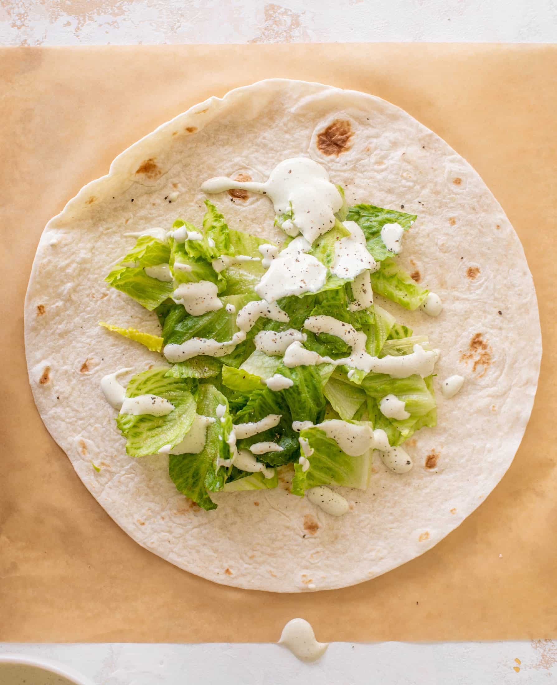 BLT wraps with jalapeno ranch