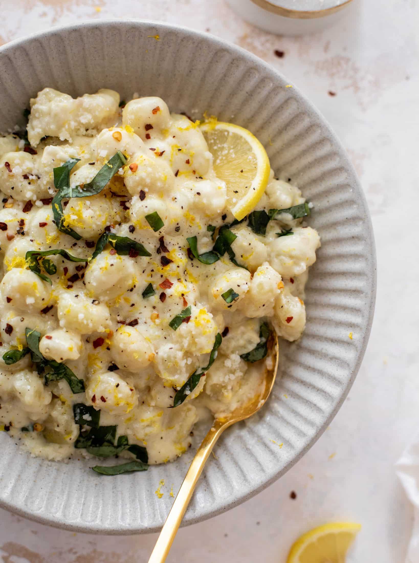 creamy lemon gnocchi