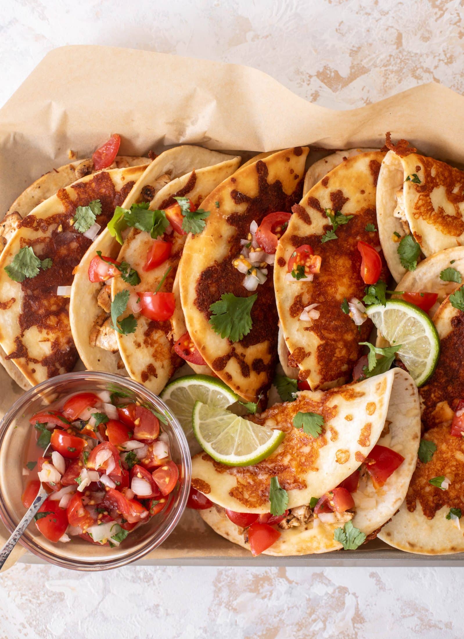 crispy cheesy chicken tacos
