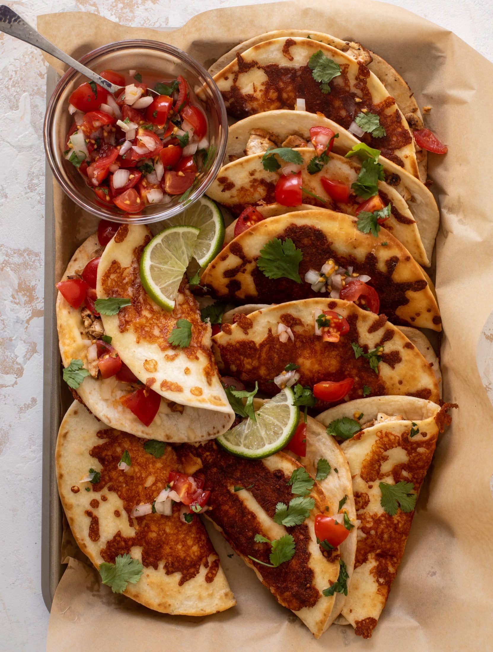 crispy cheesy chicken tacos