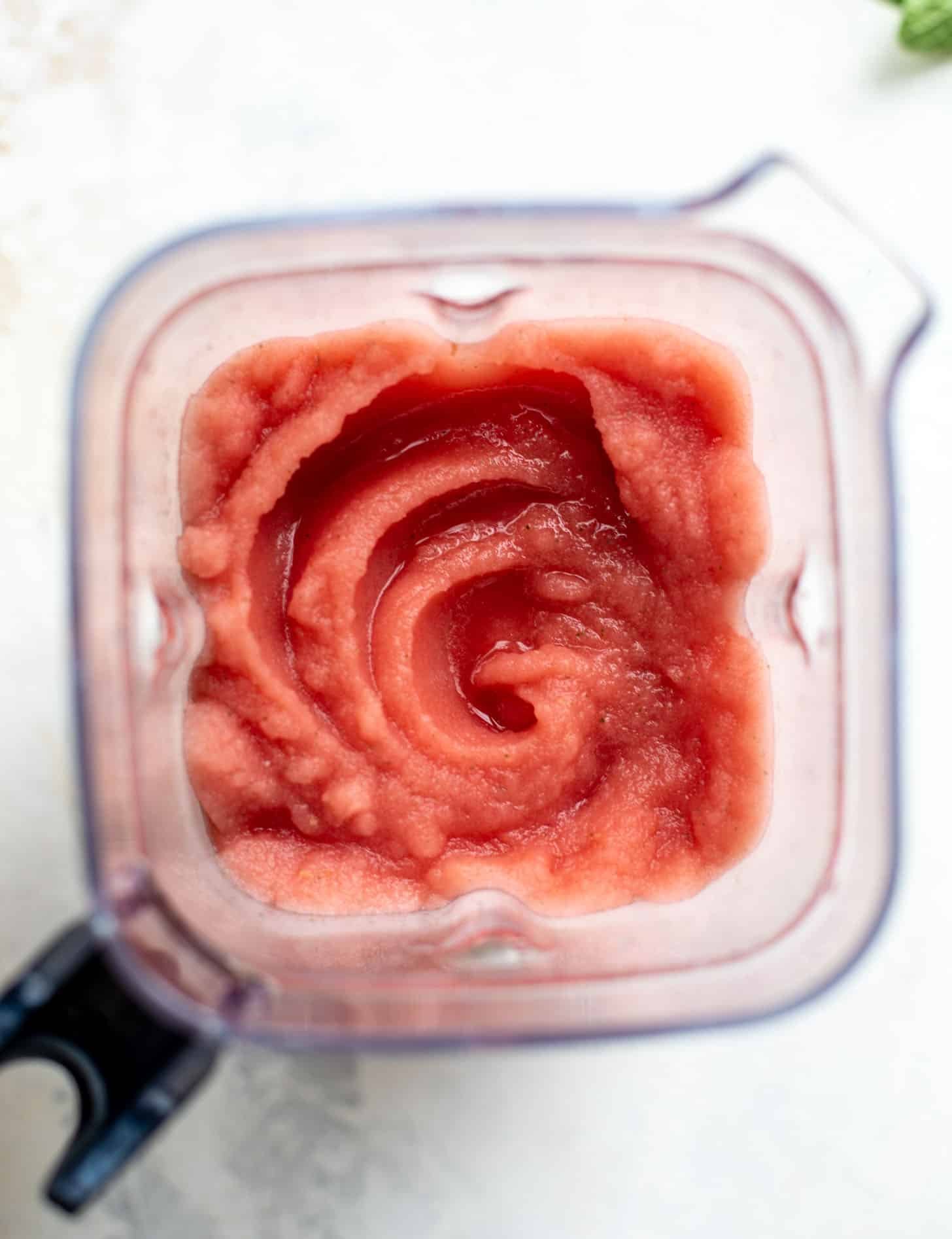 frozen watermelon mojitos in a blender