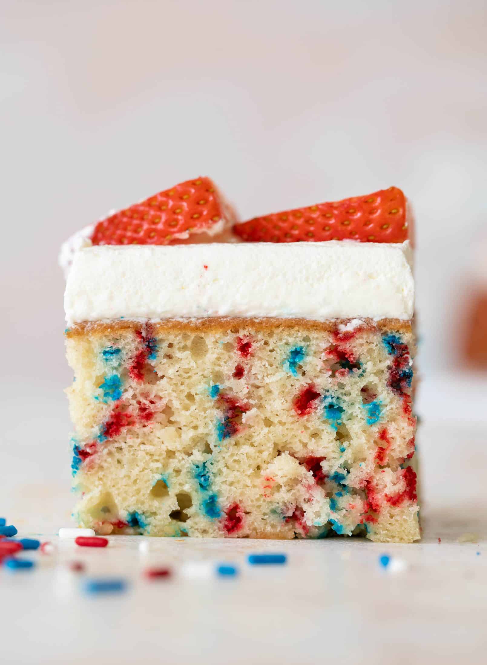 funfetti flag cake
