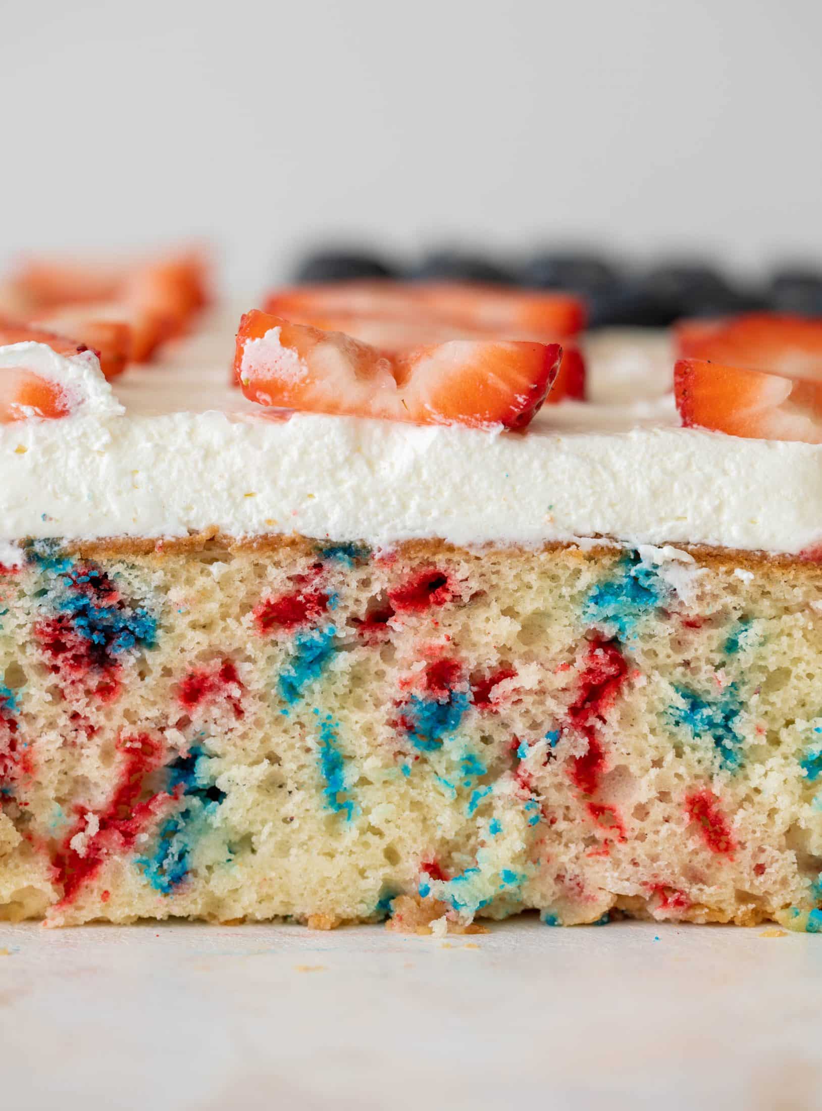 funfetti flag cake