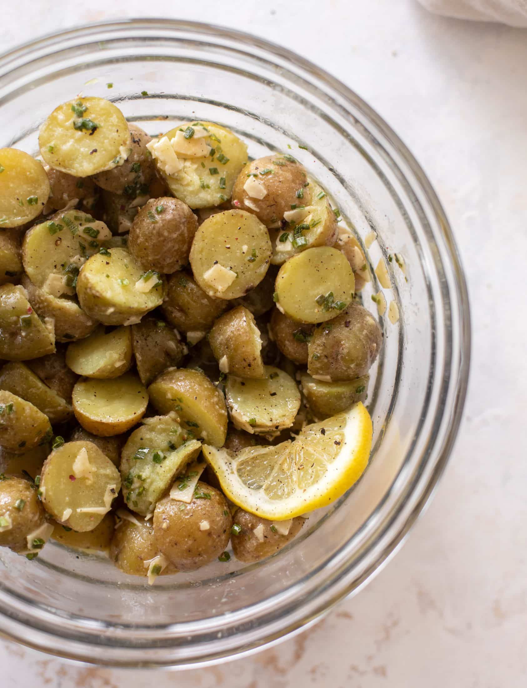 lemon chive potato salad