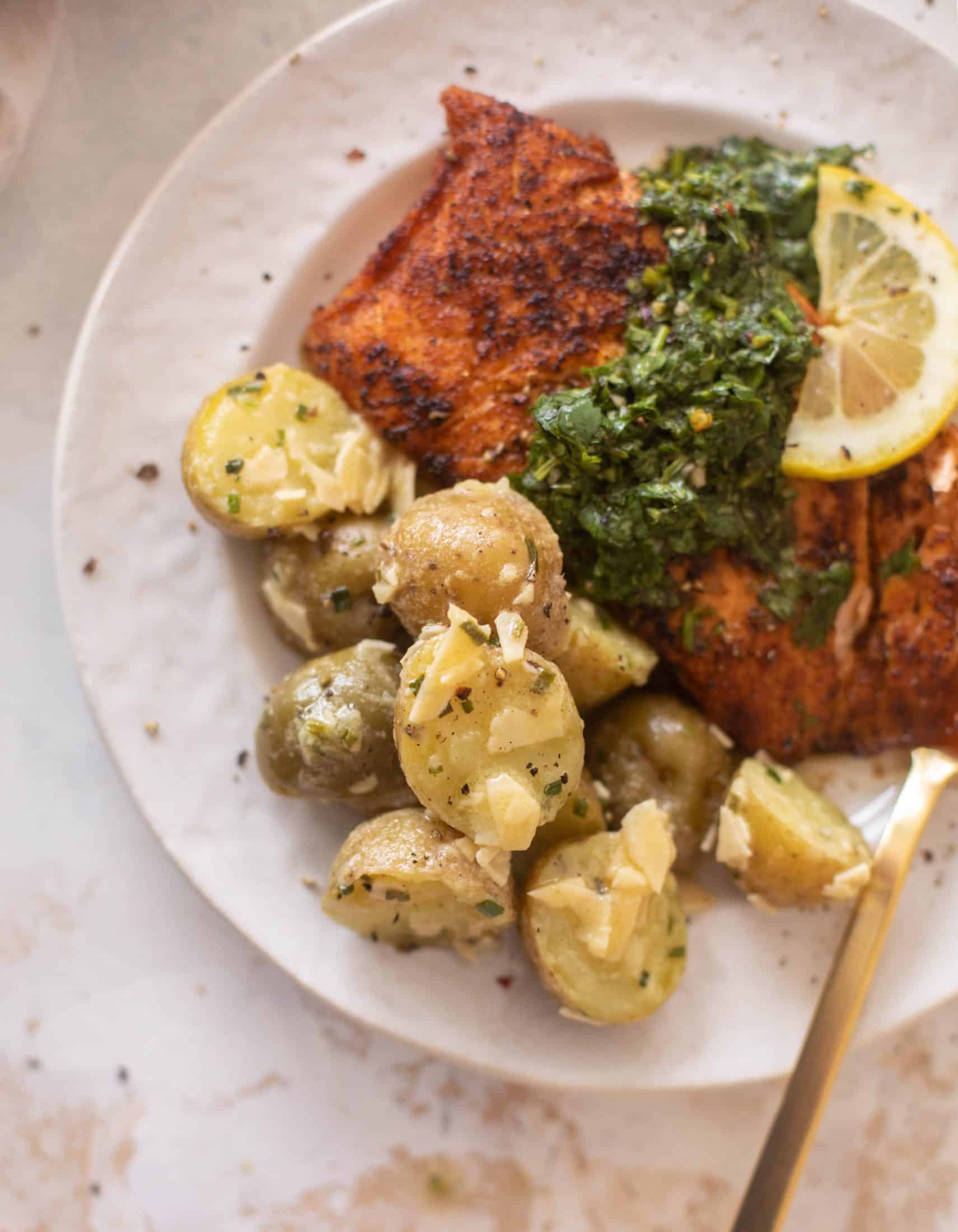 lemon chive potato salad