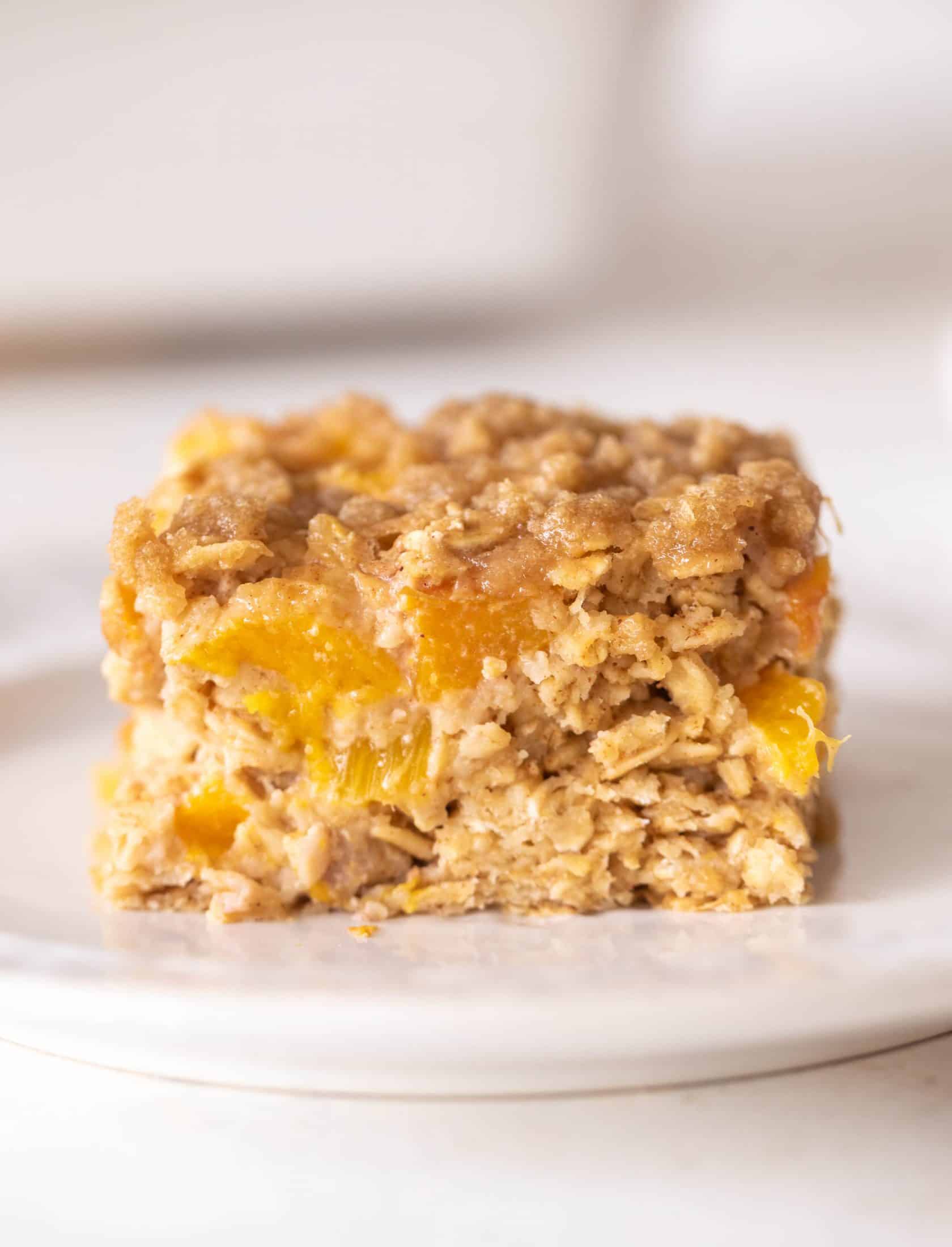 peaches and cream baked oatmeal