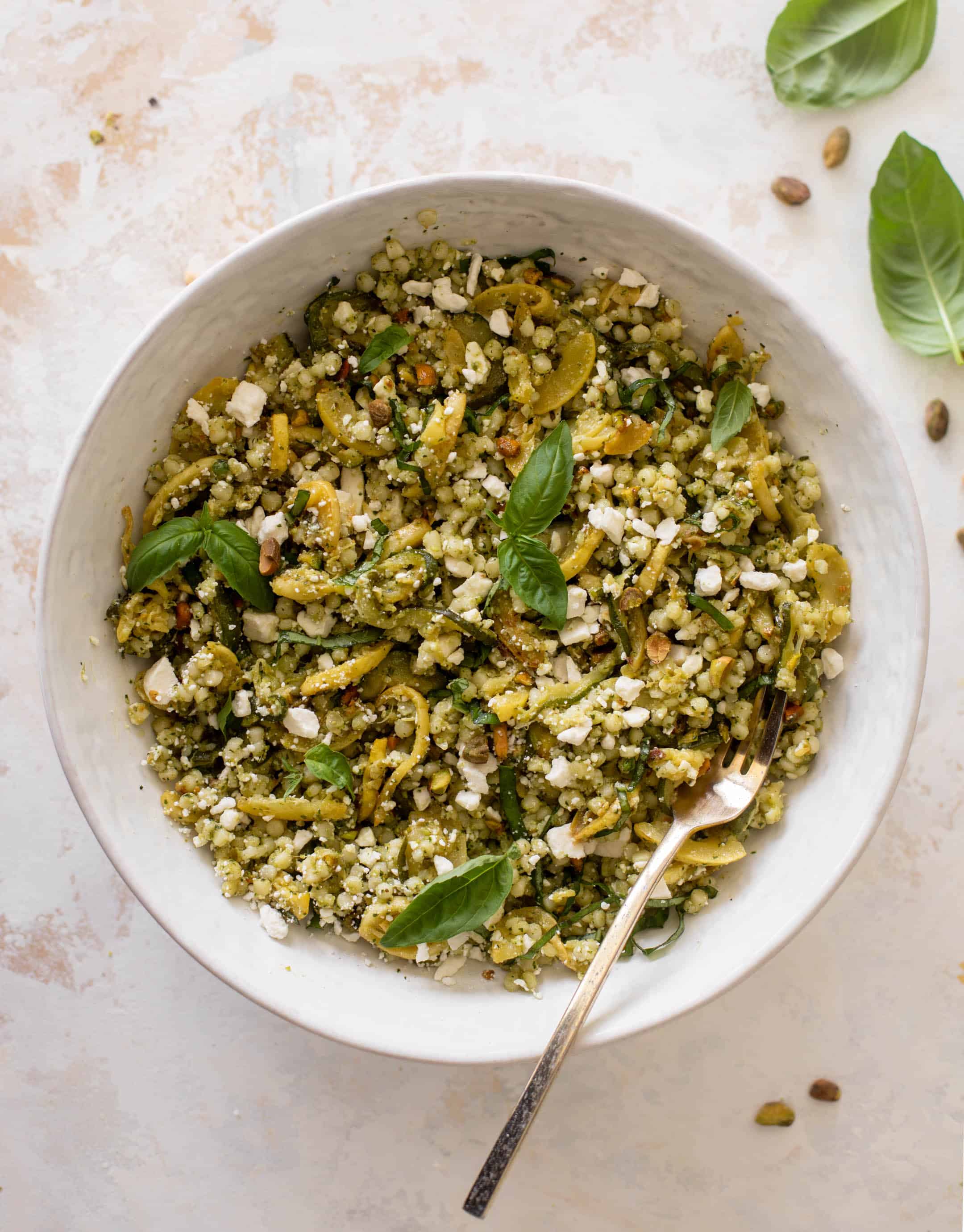 summer squash couscous salad