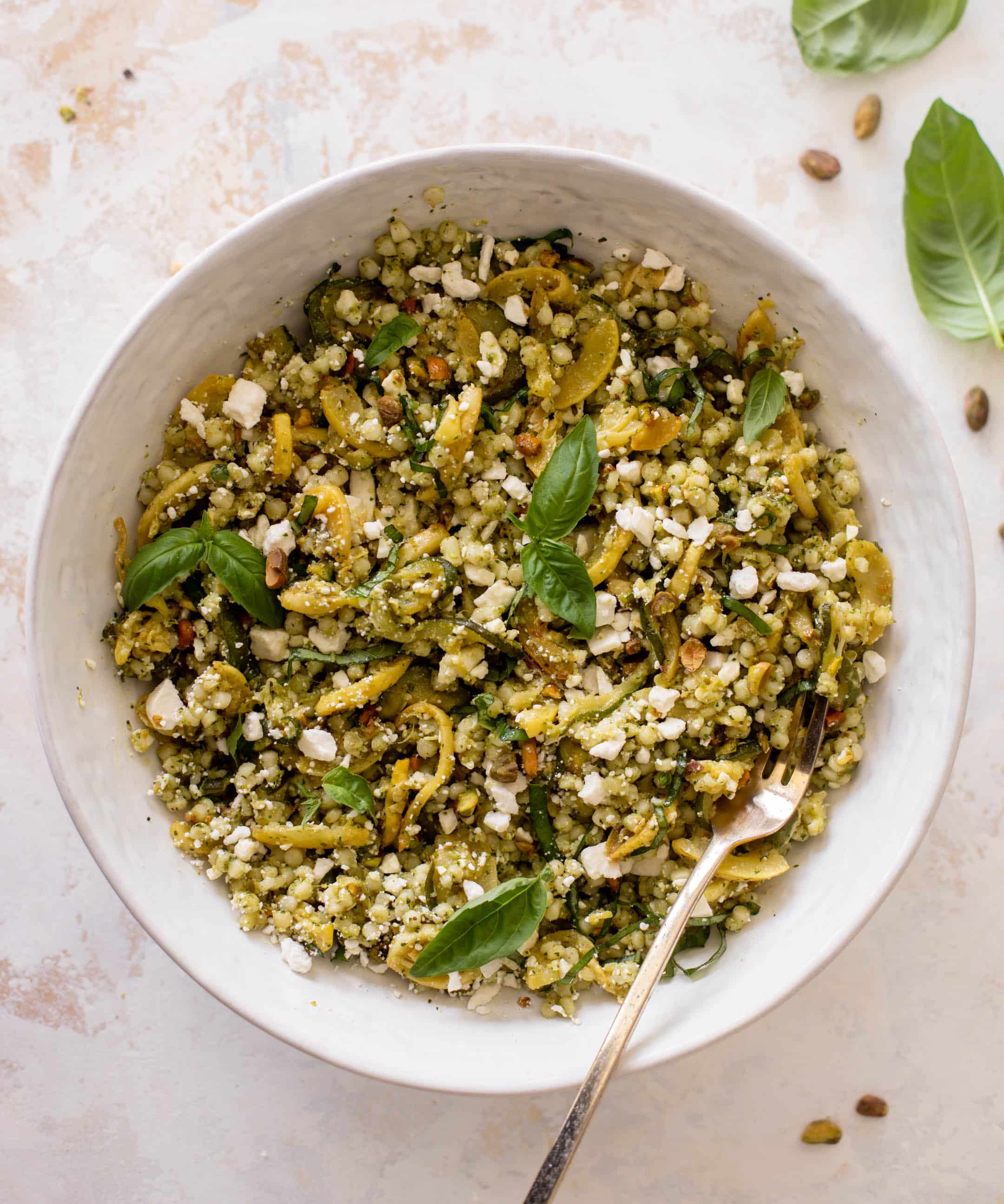 summer squash couscous salad